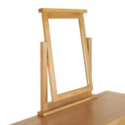 The Furniture Market Cheshire Oak Vanity Dressing Table Mirror Premium Quality Pivoting Mirror Elegant And Durable Ideal For Bedrooms Dressing Rooms - thumbnail 4