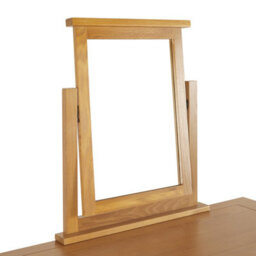 The Furniture Market Cheshire Oak Vanity Dressing Table Mirror Premium Quality Pivoting Mirror Elegant And Durable Ideal For Bedrooms Dressing Rooms - thumbnail 3