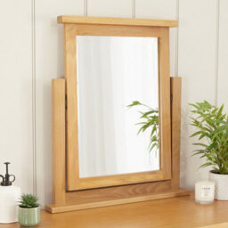 The Furniture Market Cheshire Oak Vanity Dressing Table Mirror Premium Quality Pivoting Mirror Elegant And Durable Ideal For Bedrooms Dressing Rooms