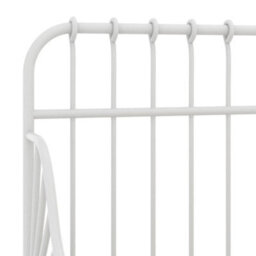 Vidaxl Extendable Bed Frame Without Mattress White Metal 80X130/200 Cm - thumbnail 8
