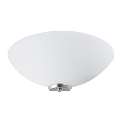 Happy Homewares Traditional Satin Nickel Flush Wall Uplighter With Opal Swirl Glass Diffuser - image 1