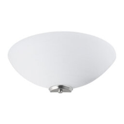 Happy Homewares Traditional Satin Nickel Flush Wall Uplighter With Opal Swirl Glass Diffuser - thumbnail 1