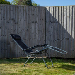 Samuel Alexander Set Of 2 Multi Position Zero Gravity Relaxer Chair Sun Lounger In Black & Silver - thumbnail 4