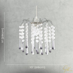 Happy Homewares Classic Waterfall Pendant Shade With Clear And Smoked Black Acrylic - thumbnail 7