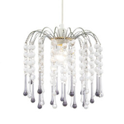 Happy Homewares Classic Waterfall Pendant Shade With Clear And Smoked Black Acrylic - thumbnail 2
