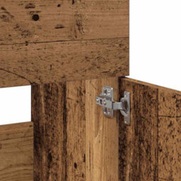 Berkfield Bathroom Cabinet With Mirror Old Wood Engineered Wood - thumbnail 8