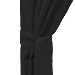 Toolty Outdoor Curtain Waterproof 155X240Cm Black With Tab-Top Mount For Garden, Balcony, Patio - thumbnail 4