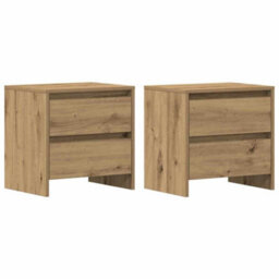 Berkfield Bedside Cabinet 2 Pcs Artisan Oak 45X34X44,5 Cm Engineered Wood - thumbnail 2