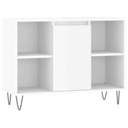 Vidaxl Bathroom Cabinet High Gloss White 80X33X60 Cm Engineered Wood - thumbnail 2