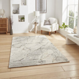 Grey Silver Abstract 15mm Thick Modern Rug, Stain-Resistant Rug For Living Room, Bedroom, & Dining Room-160Cm X 230Cm - thumbnail 2