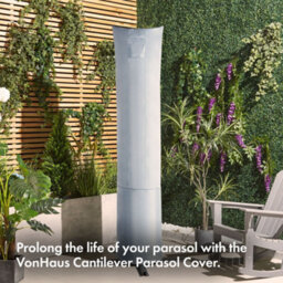 Vonhaus Waterproof Cantilever Parasol Cover, Heavy Duty For Garden Cantilever Banana Umbrella - thumbnail 2