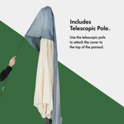 Vonhaus Waterproof Cantilever Parasol Cover, Heavy Duty For Garden Cantilever Banana Umbrella - thumbnail 3