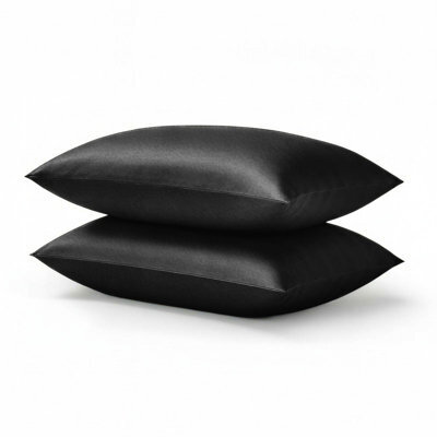 Aspire Homeware Bed Pillowcase Pair -Soft Breathable Envelop Bedding Black Pillow Covers, Plain Dyed Pillowcase Set, 50 X 75 Cm - image 1