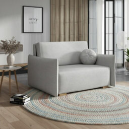Viva Glov Ii Sofa Bed With Sleep Function Storage Container Chipboard Wooden Frame Springs 134X98X85Cm Light Grey - thumbnail 2