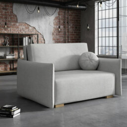 Viva Glov Ii Sofa Bed With Sleep Function Storage Container Chipboard Wooden Frame Springs 134X98X85Cm Light Grey - thumbnail 1