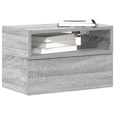 Berkfield Wall-Mounted Bedside Cabinets 2 Pcs Grey Sonoma 45X26X28.5 Cm - image 1