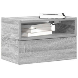 Berkfield Wall-Mounted Bedside Cabinets 2 Pcs Grey Sonoma 45X26X28.5 Cm - thumbnail 1