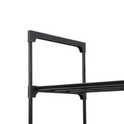 Thehotsale 10 Tier Black Detachable Steel Tube Shoe Rack At The Entrance - thumbnail 5