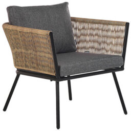 Beliani Outdoor Cushion Cover Set Gargano Dark Grey - thumbnail 5