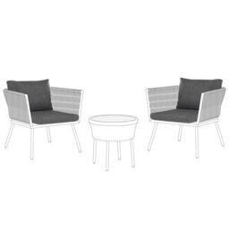 Beliani Outdoor Cushion Cover Set Gargano Dark Grey - thumbnail 1