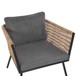 Beliani Outdoor Cushion Cover Set Gargano Dark Grey - thumbnail 8