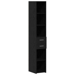Walplus Slim Storage Cabinet With Drawer Black Oak 30 X 42.5 X 225 Cm - thumbnail 6