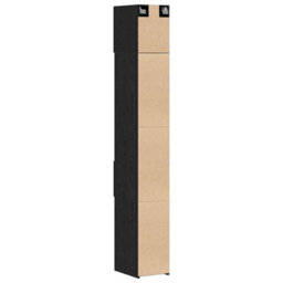 Walplus Slim Storage Cabinet With Drawer Black Oak 30 X 42.5 X 225 Cm - thumbnail 9