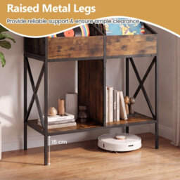 Gainoom 4-Grid Vinyl Record Storage Rack 2-Tier Display Shelf Holds Up To 250 Albums Industrial Magazine Books Record Holder - thumbnail 5