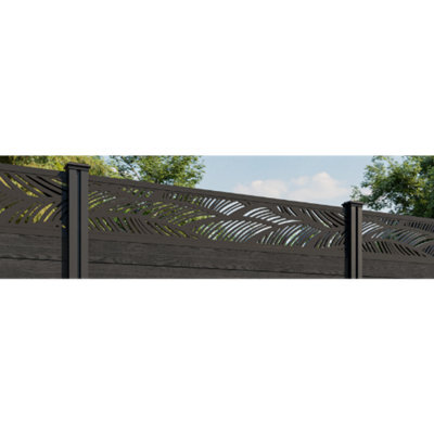 North Valley Composites Pack Of 3 Composite Garden Trellis Leaf Design 1850mm X 300mm - image 1