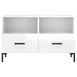Berkfield Tv Cabinet High Gloss White 80X36X50 Cm Engineered Wood - thumbnail 5