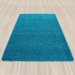 UETIAN Luxurious Shaggy Rugs Soft Extra Thick Area Rugs Heavy 5Cm Dense Pile For Living Room Bedroom Hallway (Teal Blue, 80 X 150Cm) - thumbnail 2