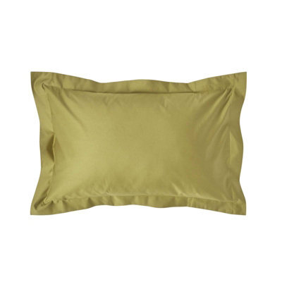 Homescapes Olive Green Egyptian Cotton Oxford Pillowcase 1000 Tc, Standard - image 1