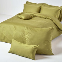 Homescapes Olive Green Egyptian Cotton Oxford Pillowcase 1000 Tc, Standard - thumbnail 5