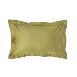 Homescapes Olive Green Egyptian Cotton Oxford Pillowcase 1000 Tc, Standard