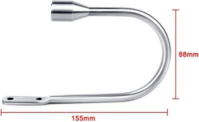 U-Shaped Curtain Tiebacks, Hooks, Metal 2 Pieces (Silver) - image 1