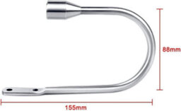 U-Shaped Curtain Tiebacks, Hooks, Metal 2 Pieces (Silver) - thumbnail 1