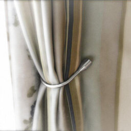 U-Shaped Curtain Tiebacks, Hooks, Metal 2 Pieces (Silver) - thumbnail 5
