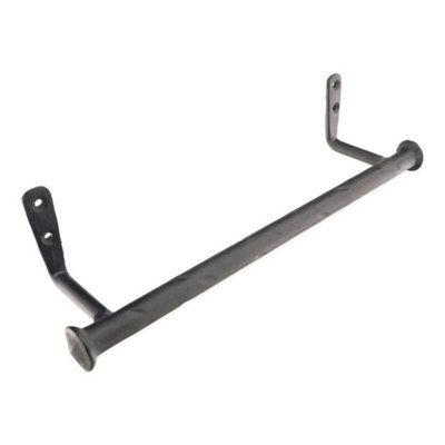 Towel Holder Rail Wall Mounted Vintage Matt Black Iron Kitchen Bathroom Hanger - image 1