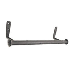 Towel Holder Rail Wall Mounted Vintage Matt Black Iron Kitchen Bathroom Hanger - thumbnail 6