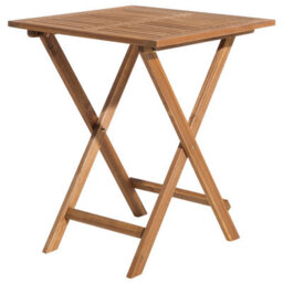 Beliani Bistro Set With Cushions Fiji Acacia Wood Yellow - thumbnail 7