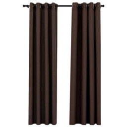 Berkfield Premium Linen-Look Blackout Curtains With Grommets 2Pcs Taupe 140X245Cm