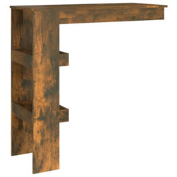 Berkfield Wall Bar Table Smoked Oak 102X45X103.5 Cm Engineered Wood - thumbnail 5