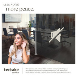 Tectake Retractable Aluminum Side Awning With Roll-Up Mechanism 160 X 300 Cm - Black - thumbnail 7