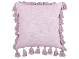Beliani Throw Cushion Lynchis Cotton 45 X 45 Cm Pink - thumbnail 1