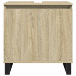 Walplus Bathroom Cabinet Sonoma Oak 58X33X60 Cm Engineered Wood - thumbnail 3