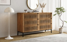 Matteo Natural Wood Effect 6-Drawer Sideboard Cabinet - 120Cm Wide - thumbnail 6