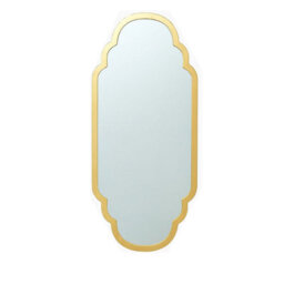 Melody Maison Gold Foiled Curved Scalloped Framed Wall Mirror 50Cm X 100Cm - thumbnail 8