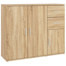 Vidaxl Sideboard Sonoma Oak 91X29.5X75 Cm Engineered Wood - thumbnail 1