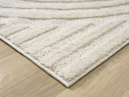 Isabella Living Room Area Rugs - Embossed Mazia Arch Lines Design Cream 120Cm X 170Cm - thumbnail 4