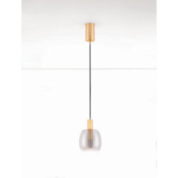 Luminosa Lighting Luminosa Imatia Dome Pendant Ceiling Light Smokey, Brass Gold Led 7W 192Lm 3000K - thumbnail 3